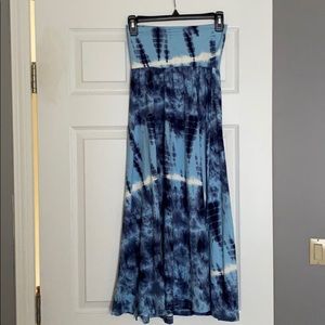 Girls Tie Dye Blue Dress/Coverup